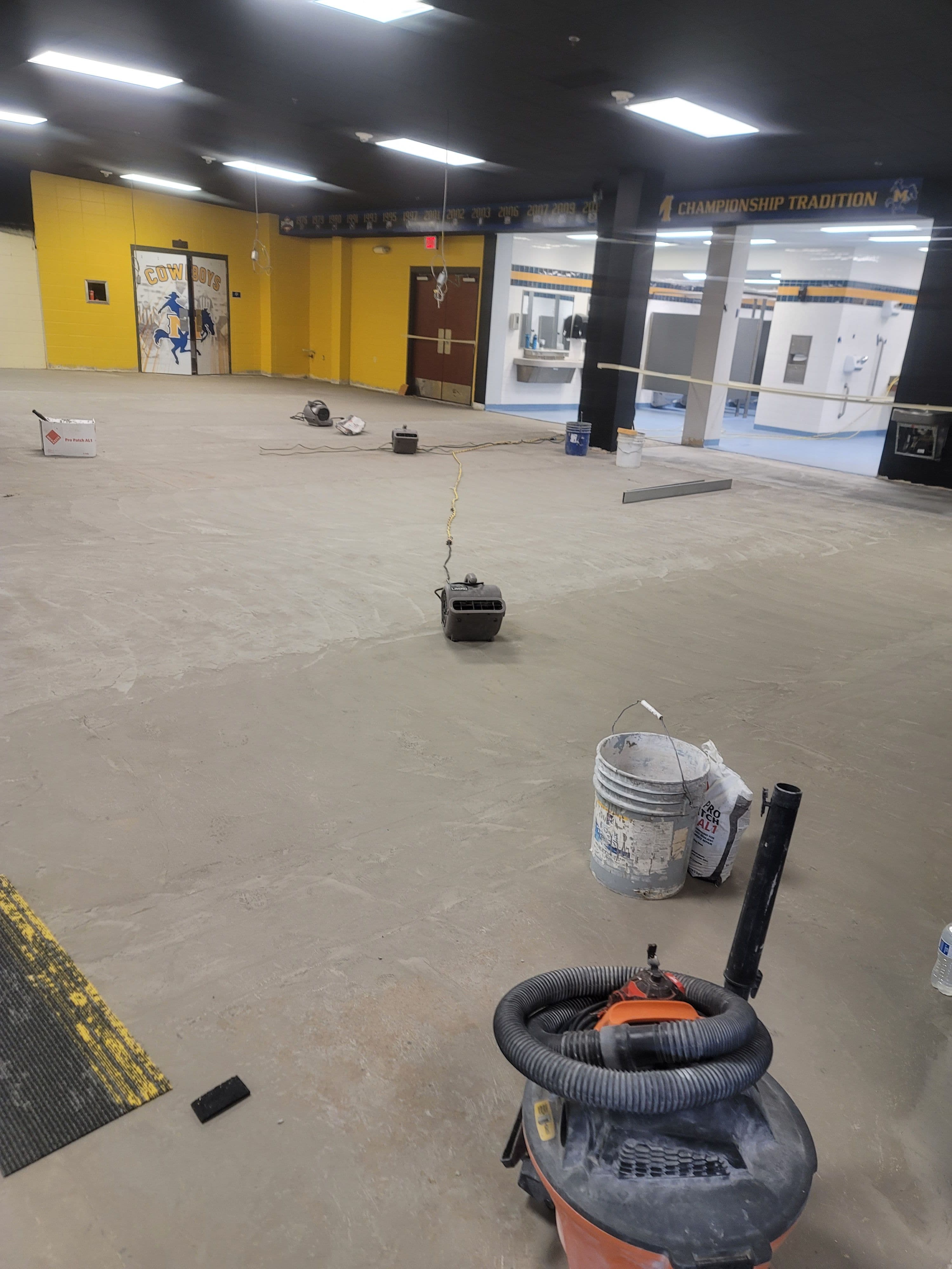 Project Locker Room Carpet Tiles Installation image