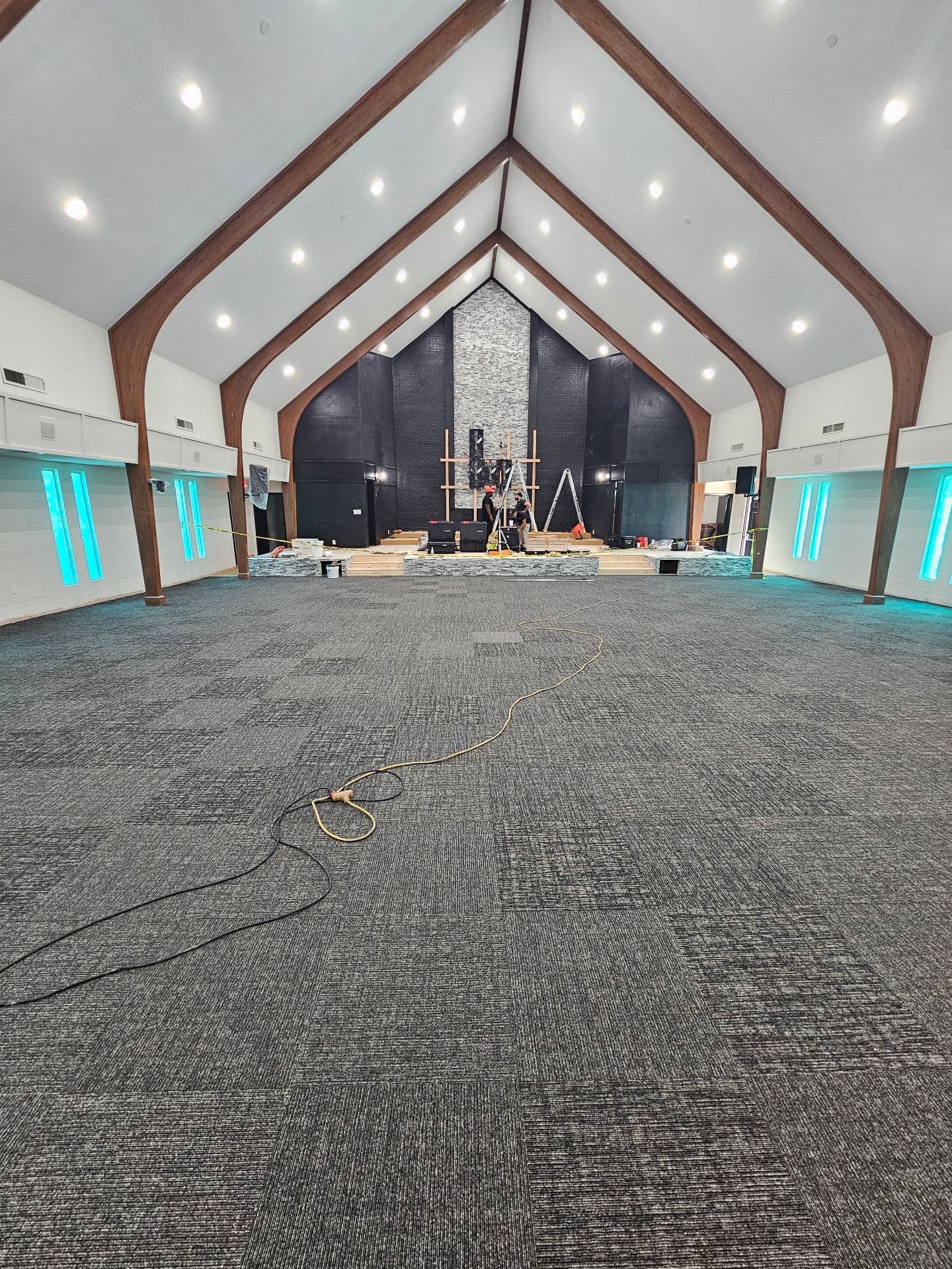 Carpet Tile Installation at Dallas Church