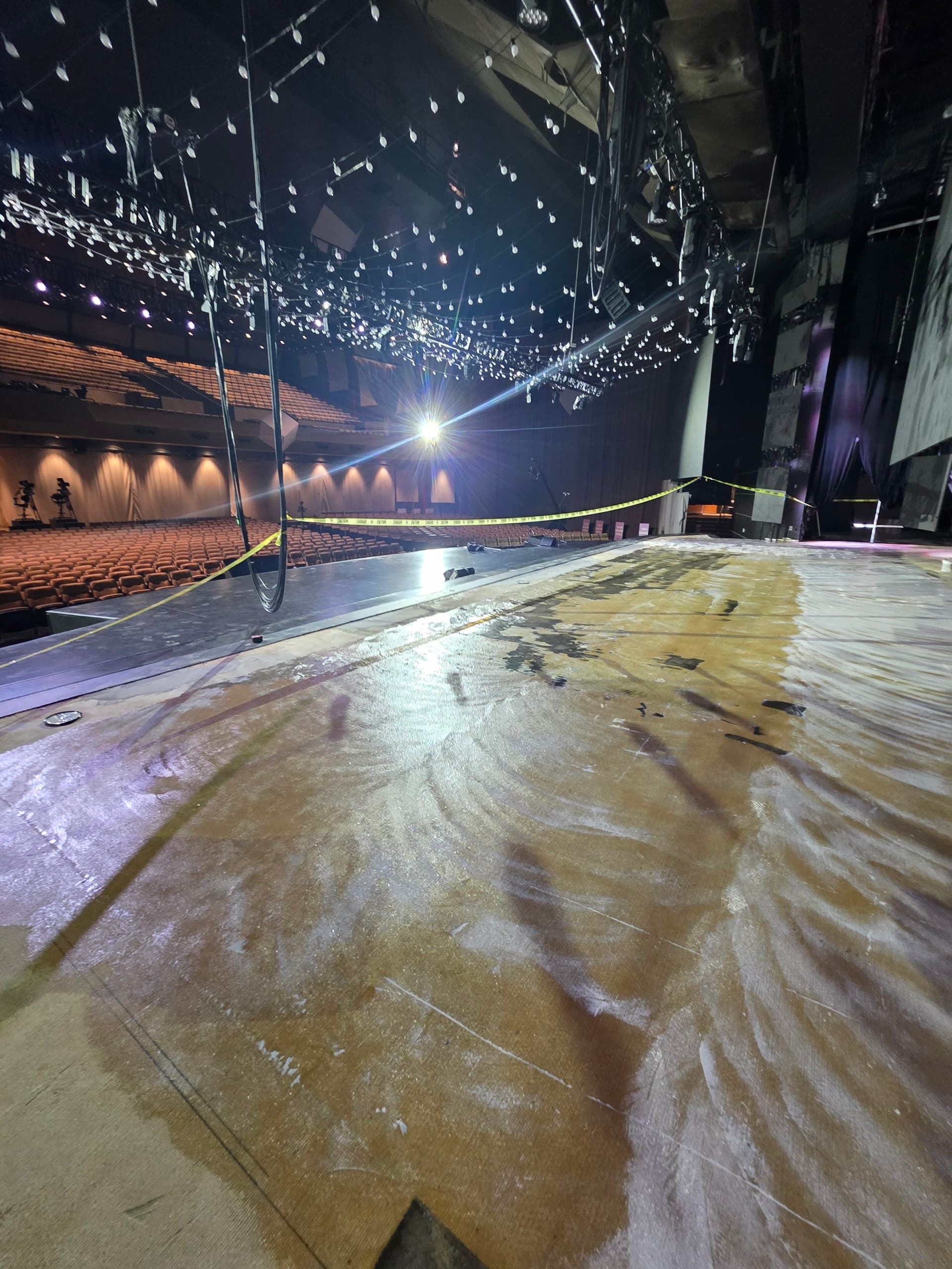 Carpet Tile Installation at Fellowship Church Stage Area