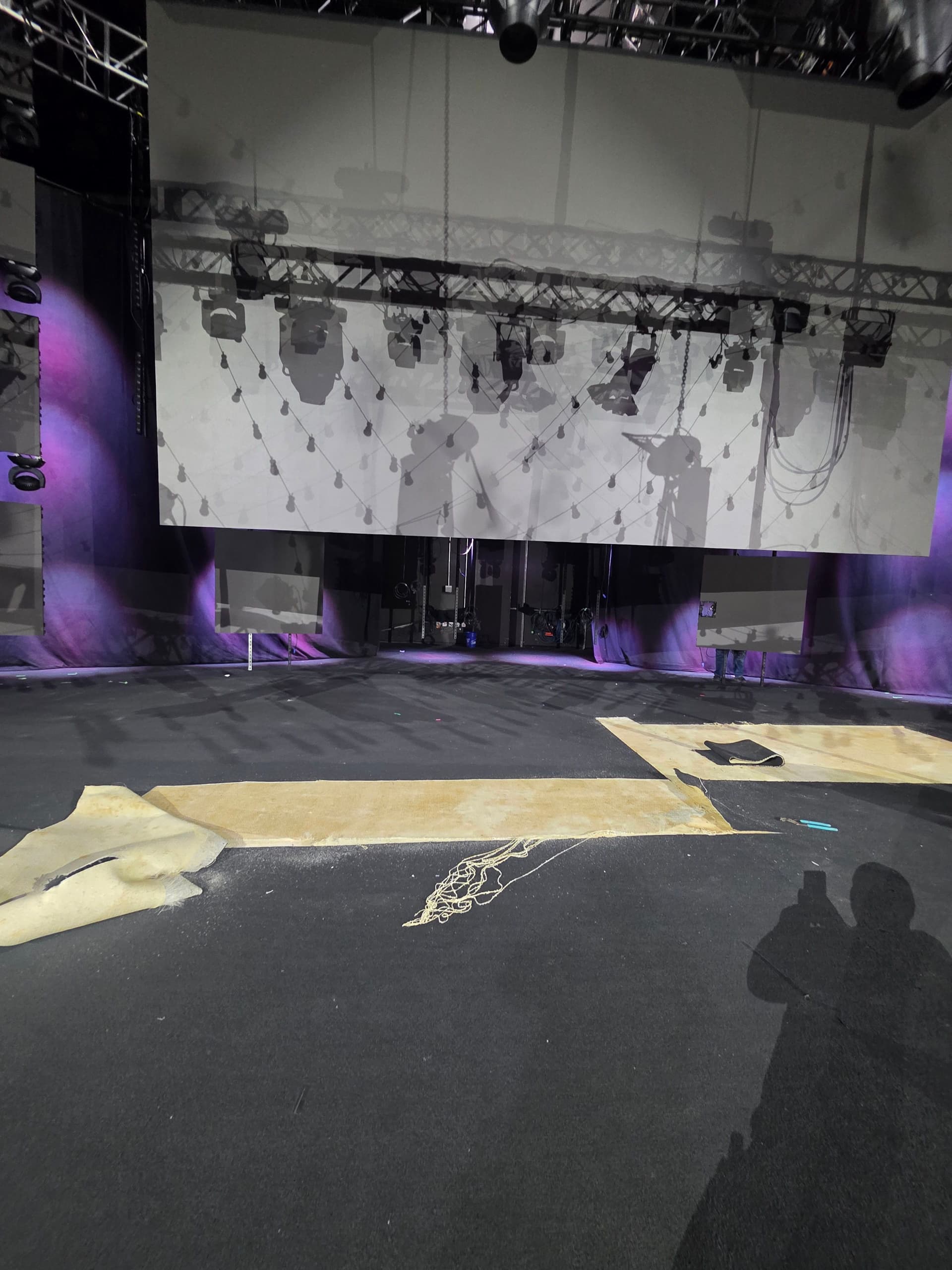 Stage Makeover with New Carpet Tiles in Grapevine