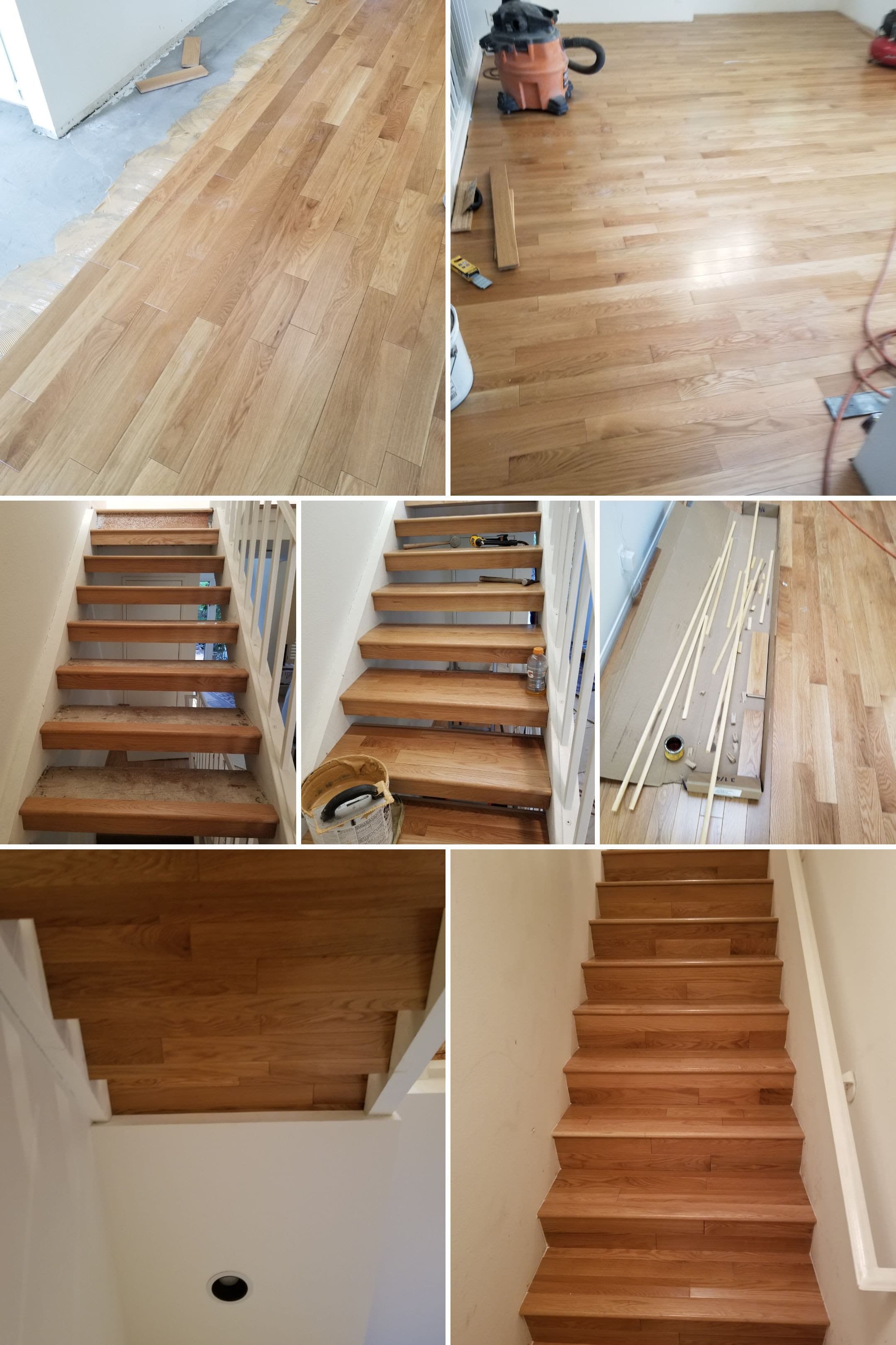 Project Solid Hardwood Floors and Hollywood Staircase in Dallas Townhome image