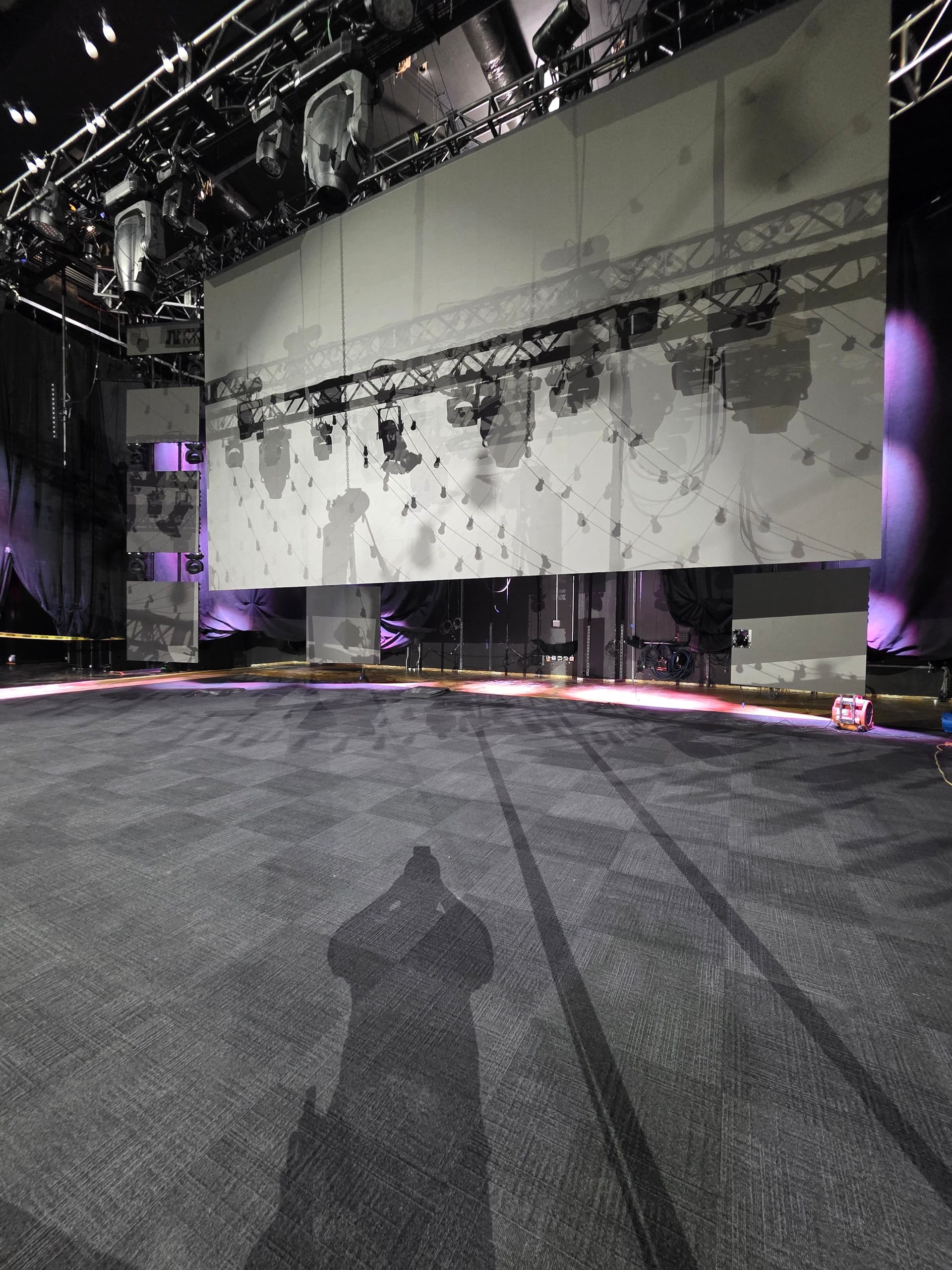 Carpet Tile Installation at Fellowship Church Stage Area