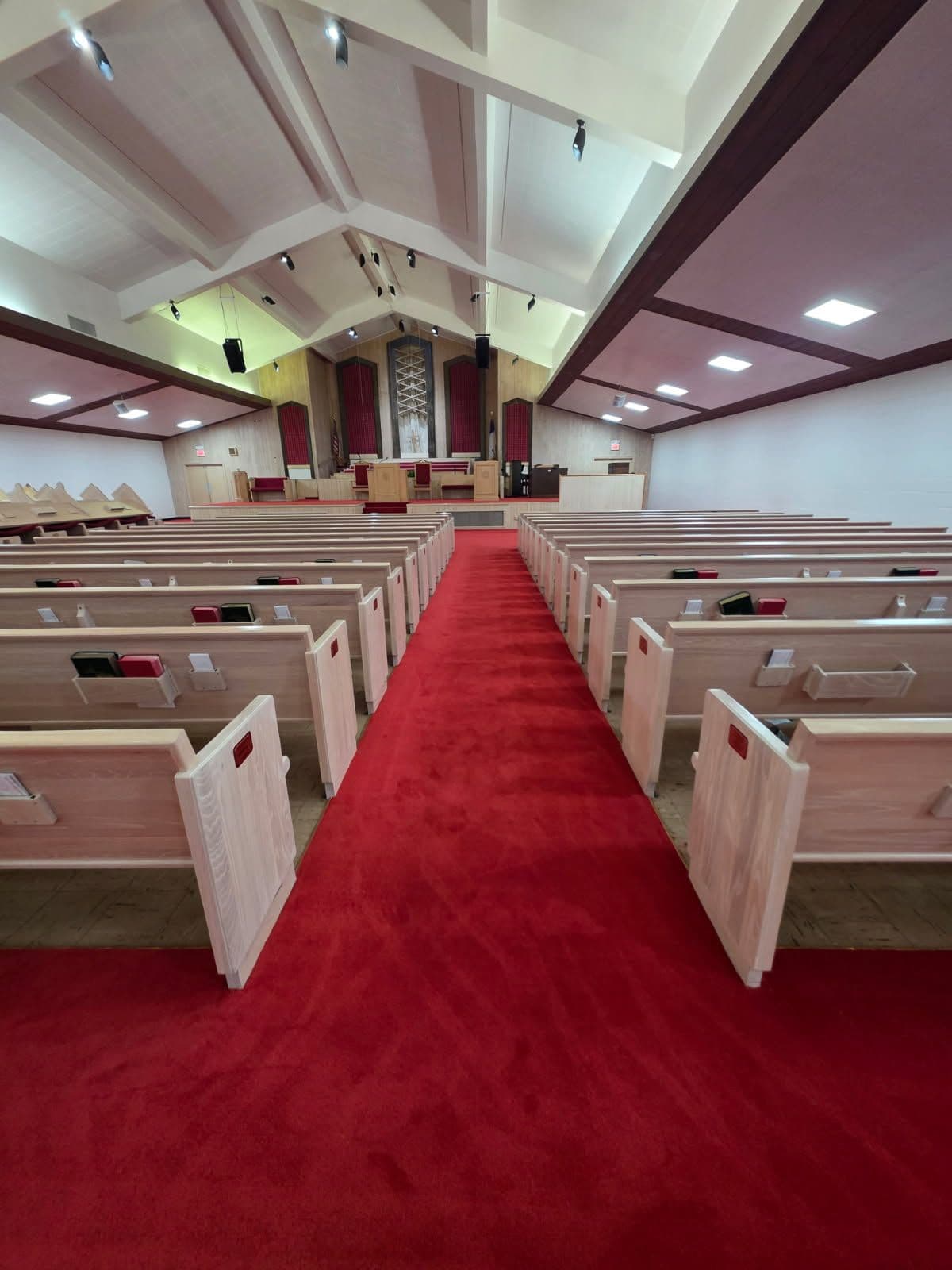 Stunning Red Carpet Installation at Carter Metropolitan CME Church in Fort Worth image
