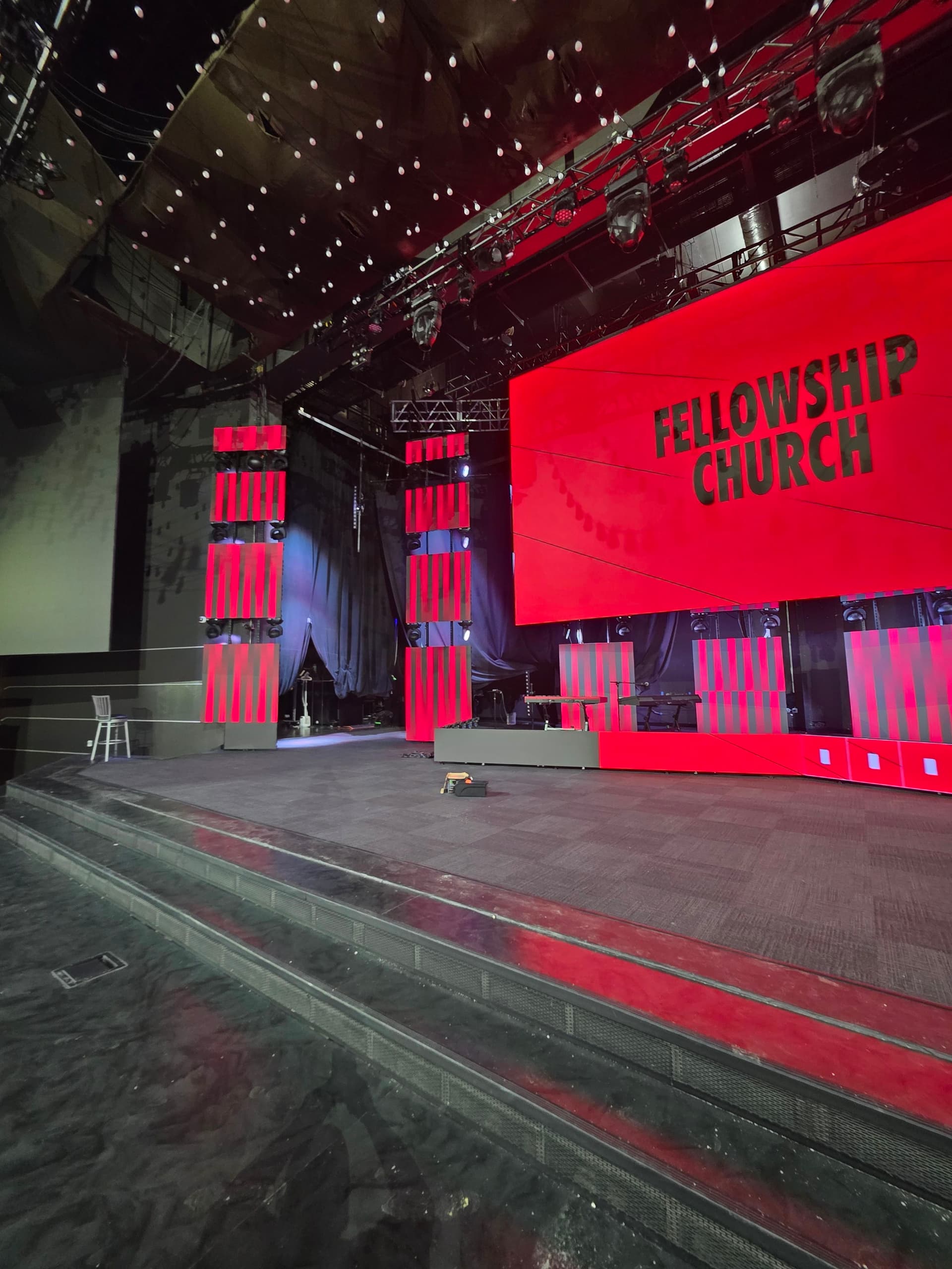 Gallery photos for Carpet Tile Installation at Fellowship Church Stage Area: Image #5