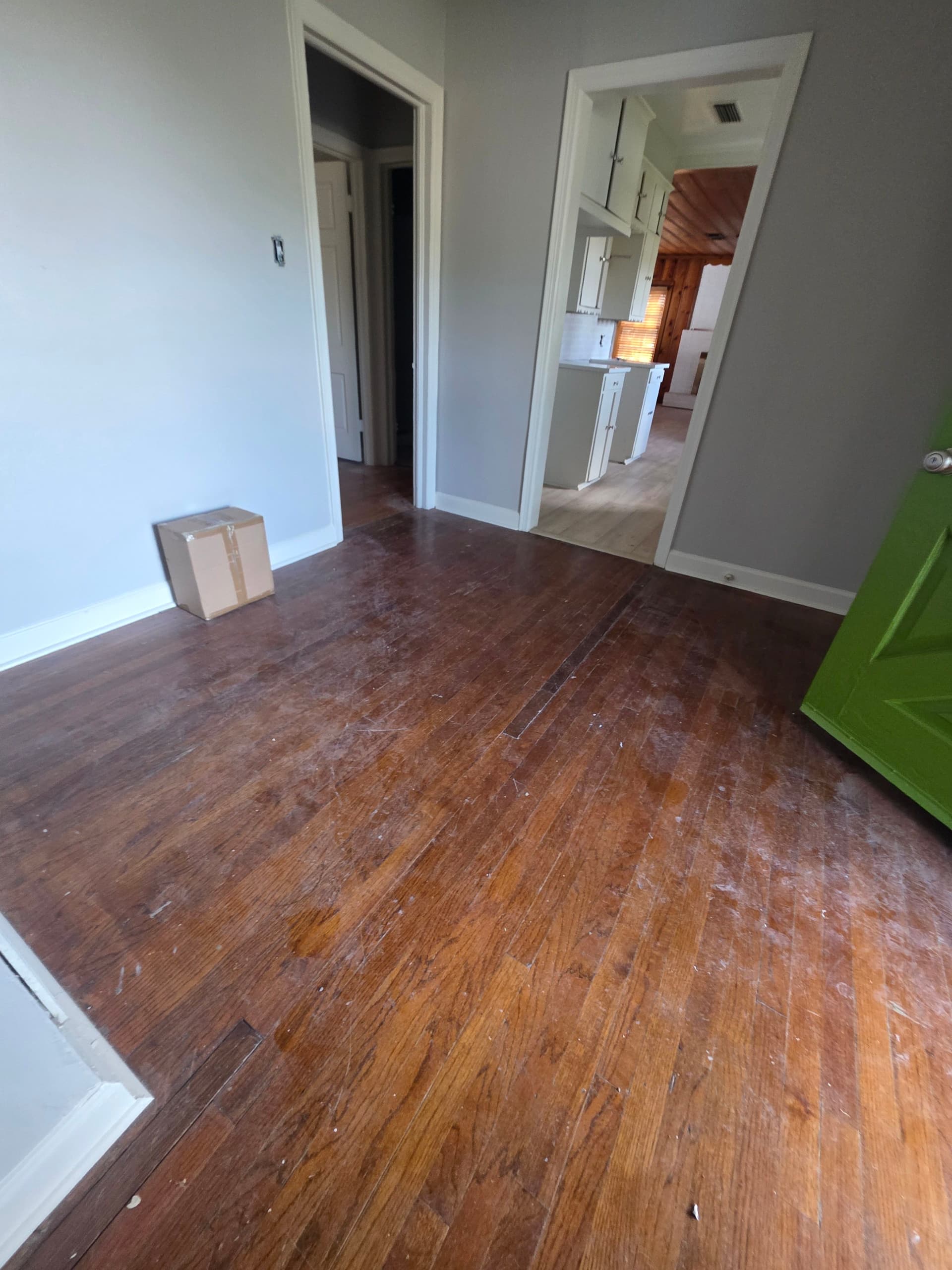 Gallery photos for Worn Hardwood Gets a Full Sand, Stain and LVT Bathroom Upgrade: Image #1