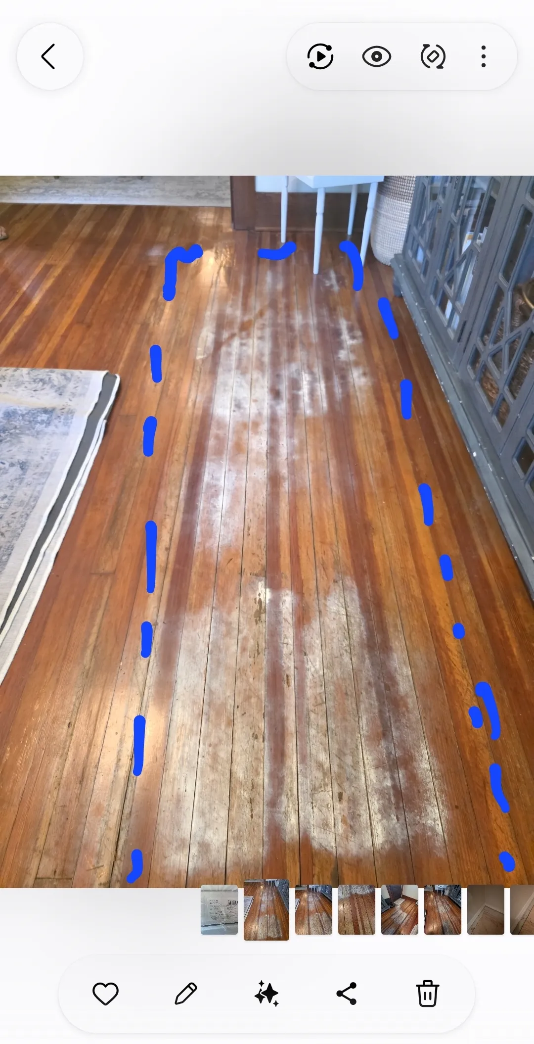 Gallery photos for Old Hardwood Floor Patch, Sand and Stain in Grapevine: Image #2