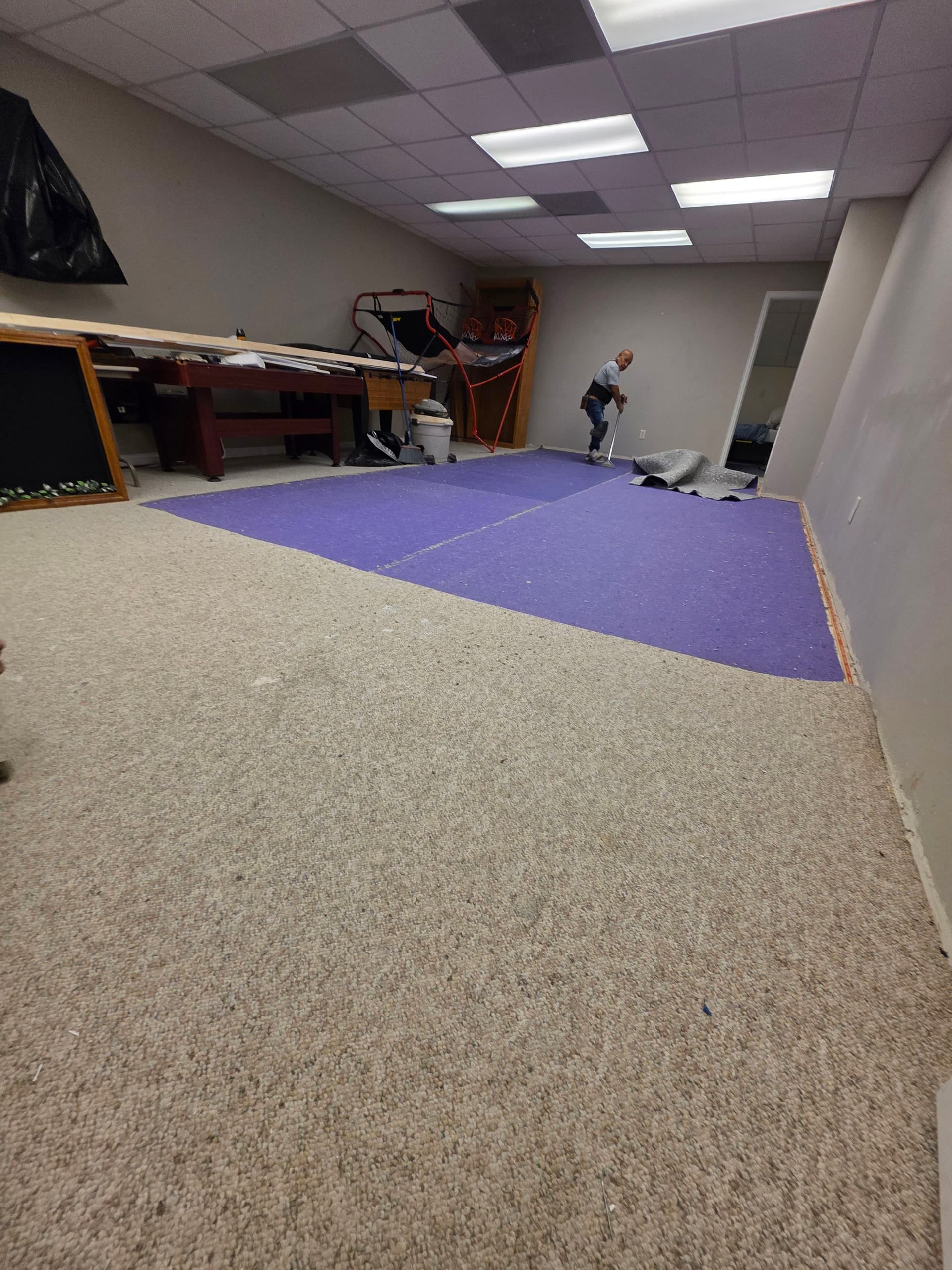 Gallery photos for Old Carpet Out, Luxury Vinyl Plank In at Waxahachie Church: Image #1