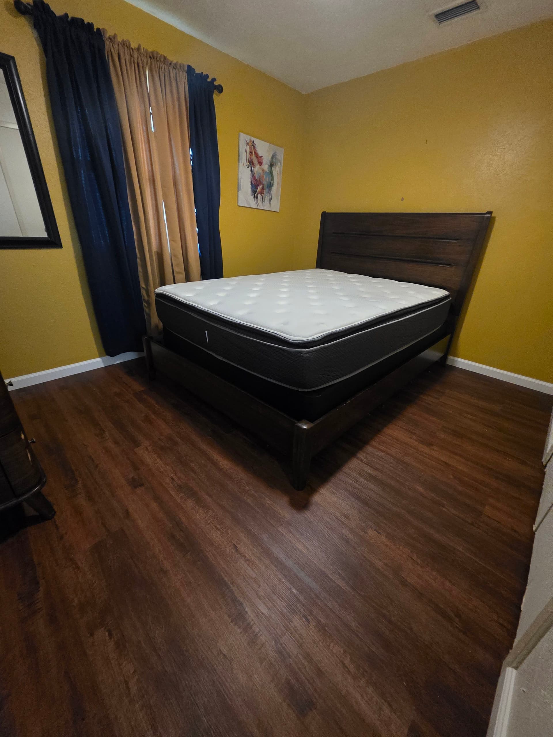Gallery photos for Dallas Bedroom Gets New LVP After Hardwood Repair: Image #2
