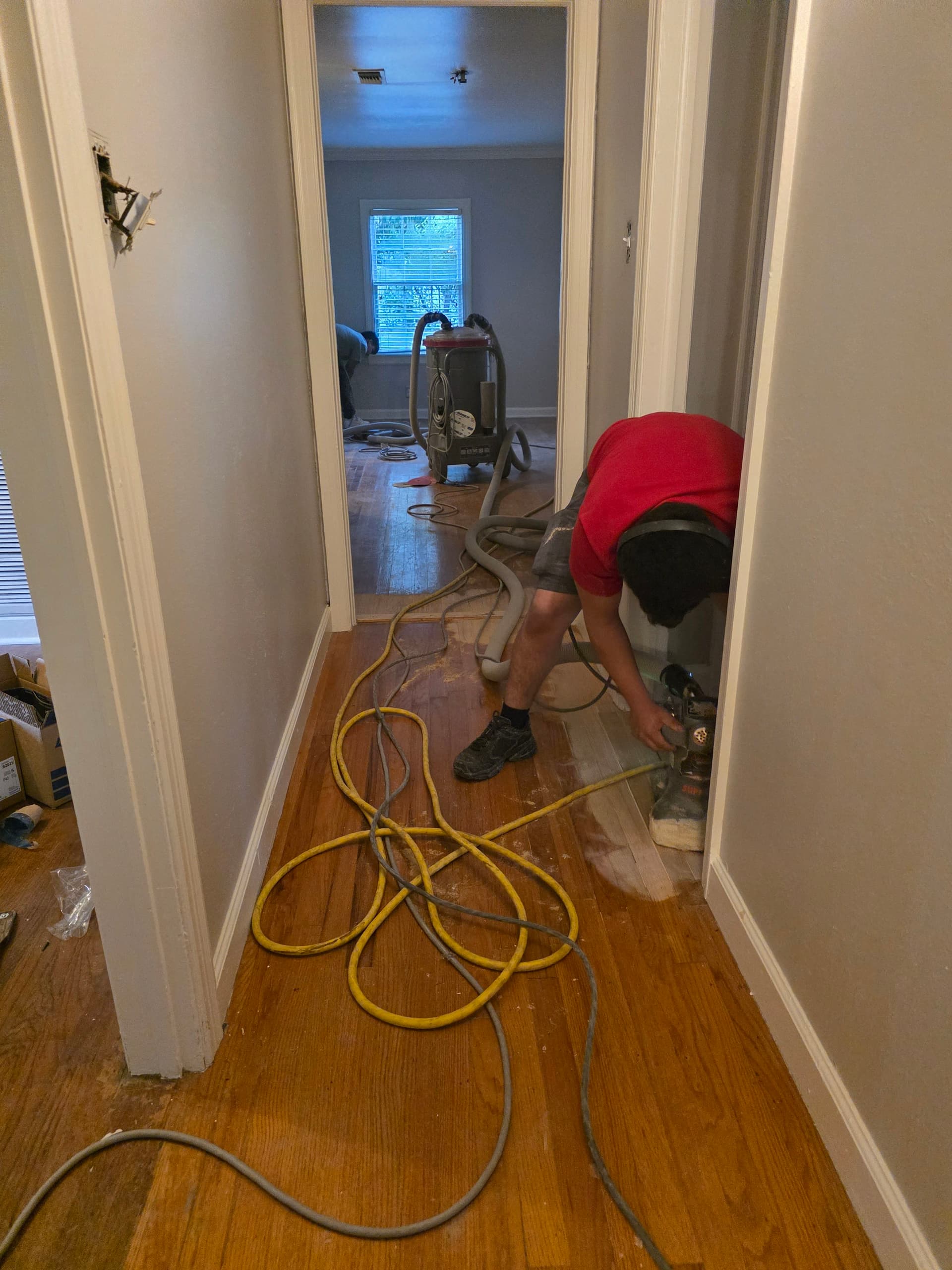 Gallery photos for Worn Hardwood Gets a Full Sand, Stain and LVT Bathroom Upgrade: Image #2
