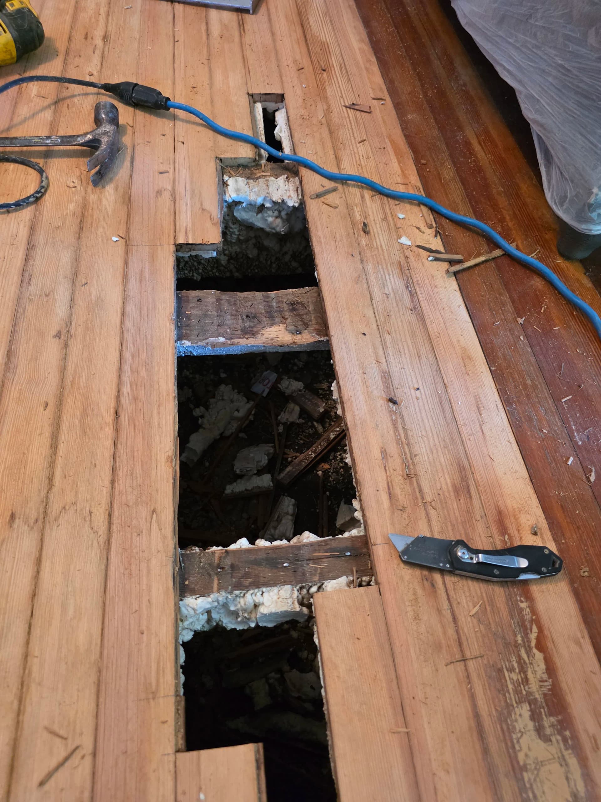 Gallery photos for Old Hardwood Floor Patch, Sand and Stain in Grapevine: Image #3