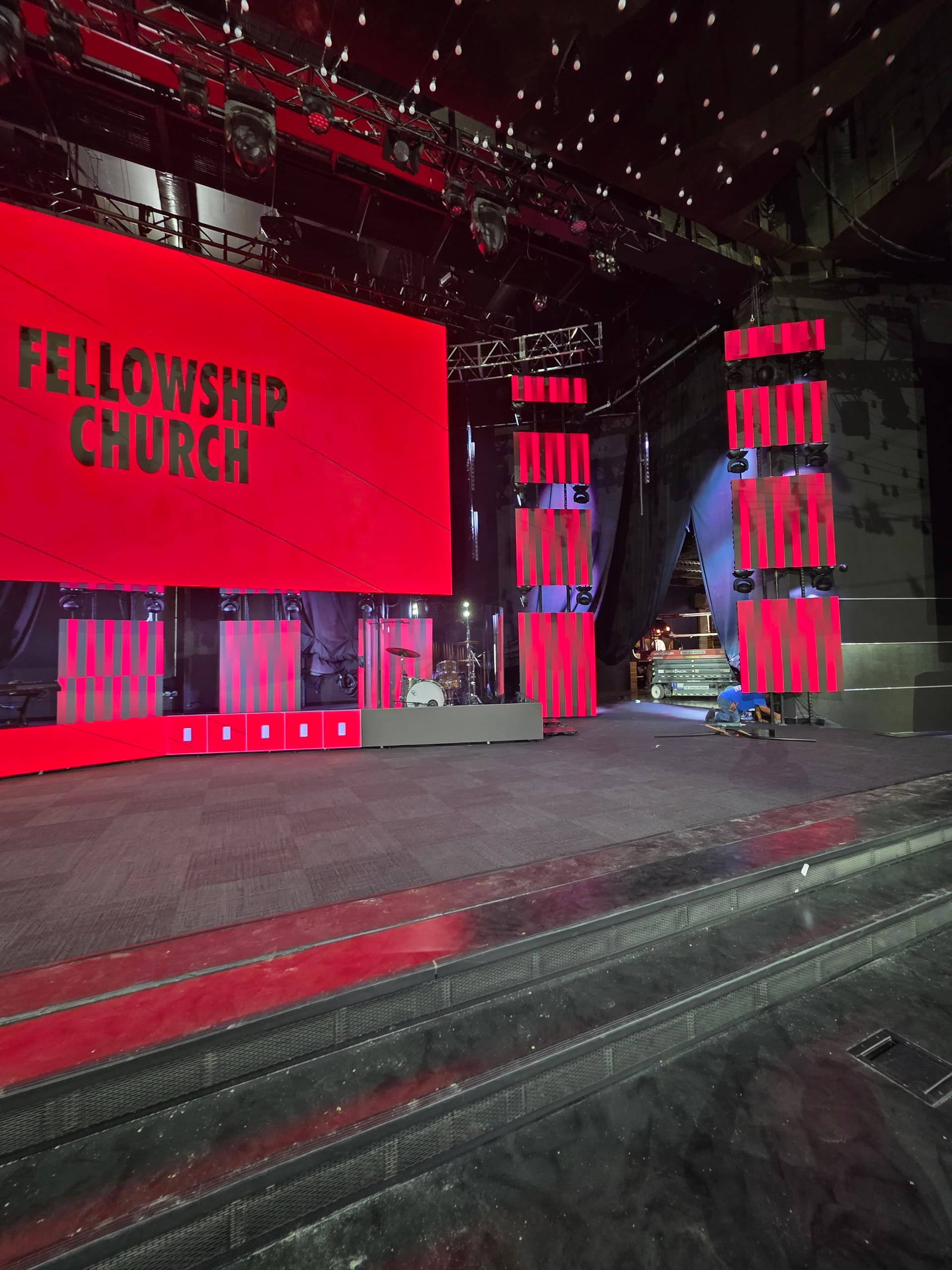 Gallery photos for Carpet Tile Installation at Fellowship Church Stage Area: Image #7